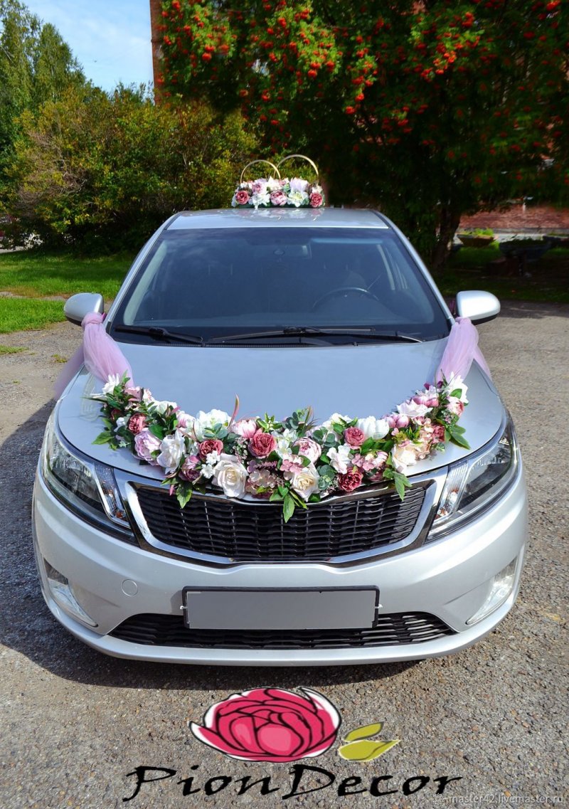 Украшение автомобиля на свадьбу