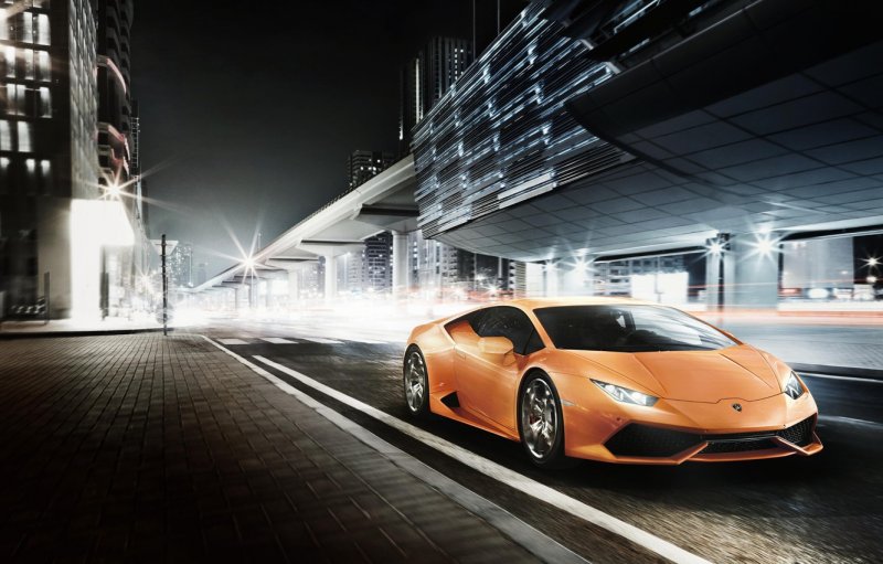 Lamborghini Orange 4k