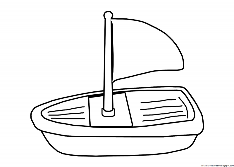 Лодка раскраска