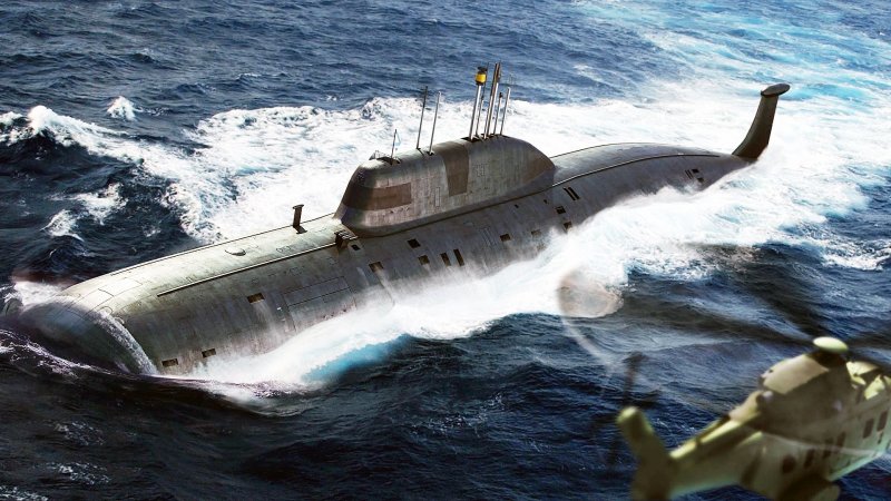 Russian Navy SSN Akula Submarine (1:350)