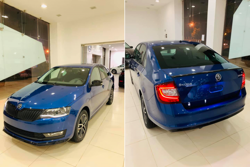 Škoda Rapid 2019 Monte Carlo синия
