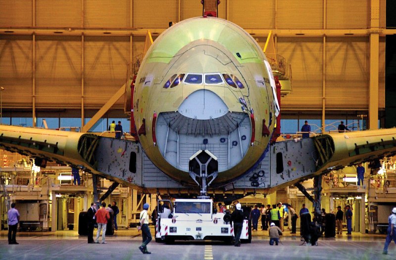 Сборка самолета Аэробус а380