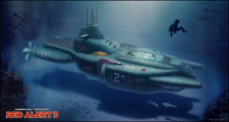 Подводная лодка акула Red Alert 3