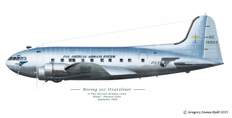 Boeing 307 Stratoliner чертеж