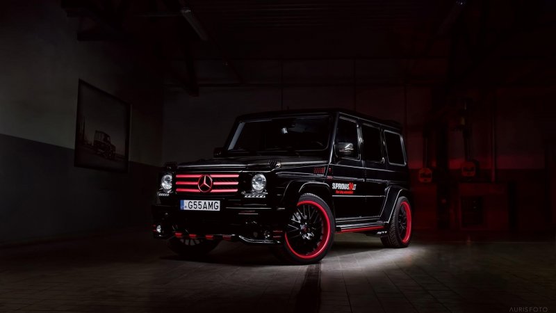 Mercedes g55 AMG Brabus красный