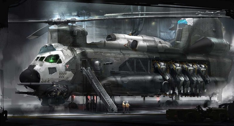 Транспортный вертолет Sci Fi