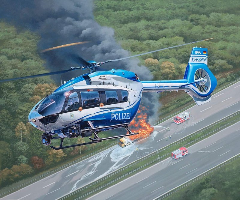 04980 Revell 1/32 полицейский вертолет h145