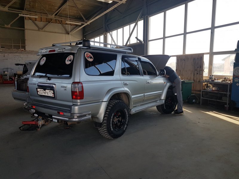 Стоковый выхлоп Hilux Surf 130