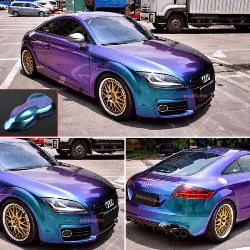 Glossy Chameleon Purple Blue car Pearl Metal Bright Satin Vinyl Wrap Sticker ab