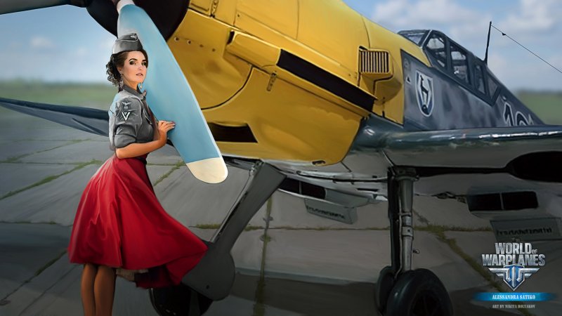 World of warplanes самолеты девушка