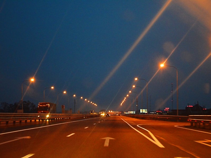 Ночная трасса Москва