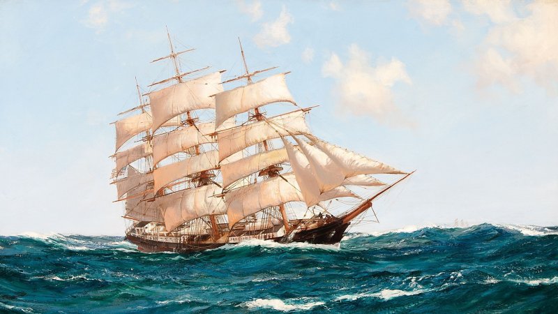Художник-маринист Montague Dawson (1895–1973) "
