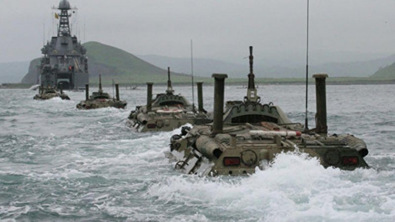 Морская пехота Тихоокеанского флота высадка десанта с БДК