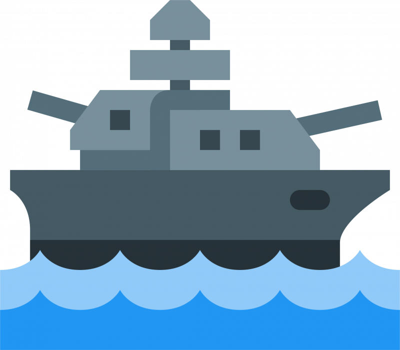 Кораблик военный