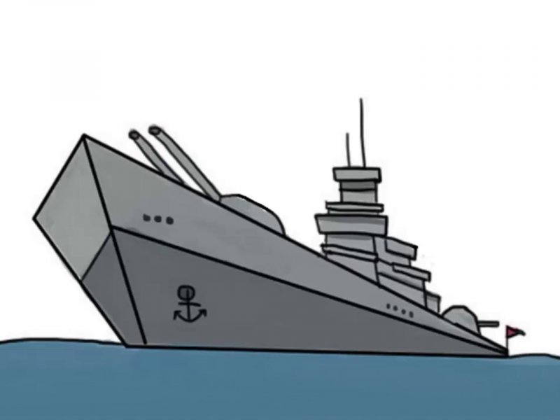Рисование военный корабль