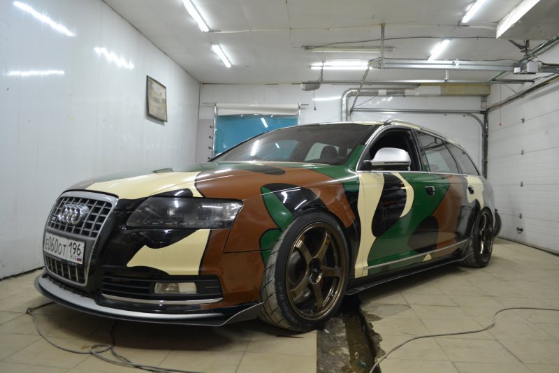 Audi a6 c6 хаки пленка