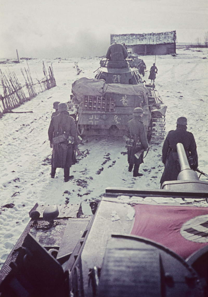 Солдаты вермахта под Москвой 1941