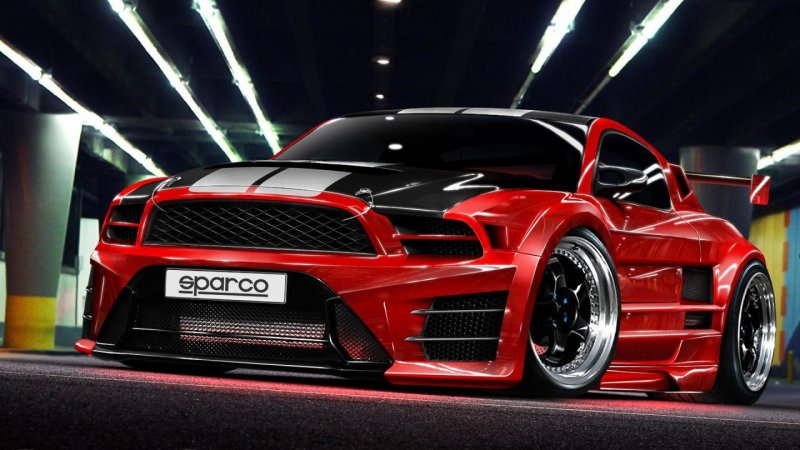 Тюнингованный Форд Мустанг Шелби gt 500