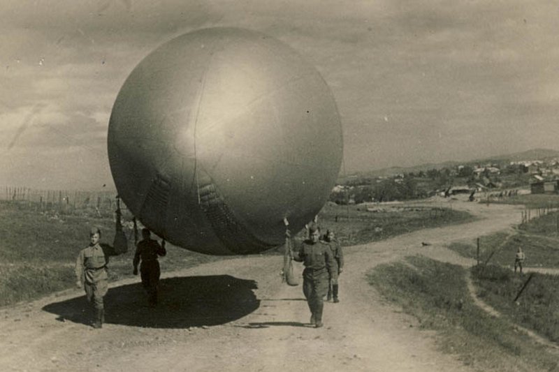 Заградительные аэростаты в Москве 1941