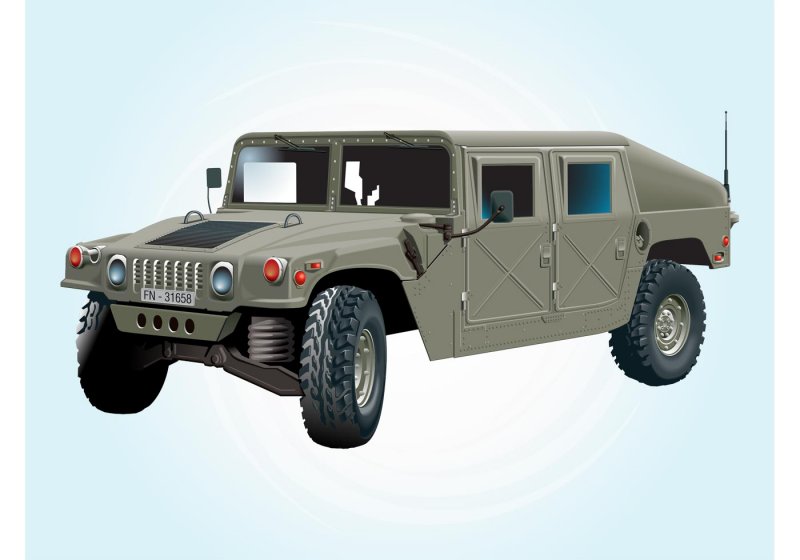 Внедорожник Humvee вектор