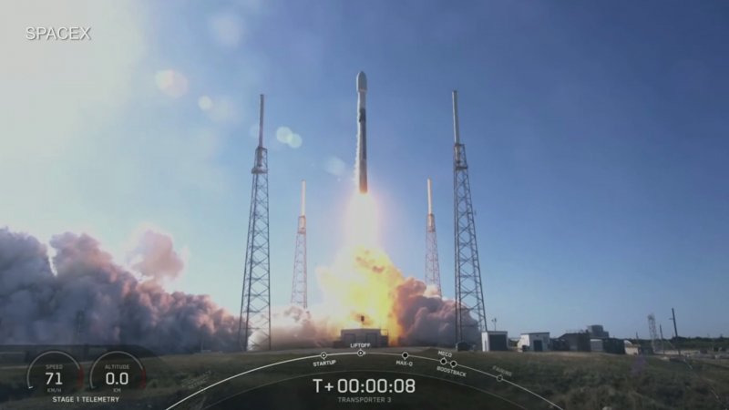 Запуск ракеты SPACEX Crew Dragon