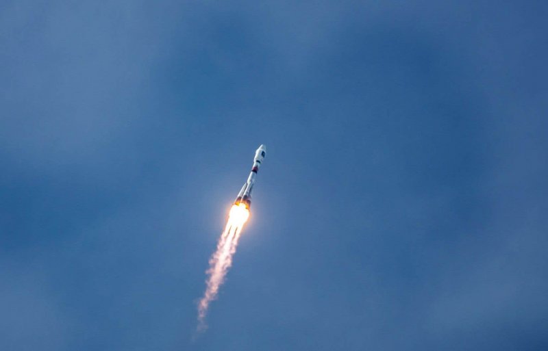 Старт ракеты Восток-1 с космодрома Байконур