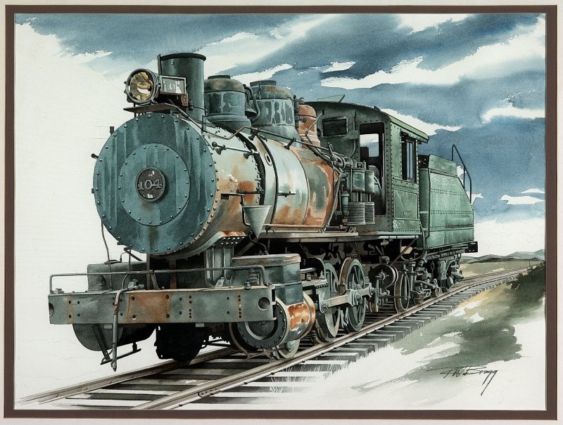 Vintage Steam locomotives картина