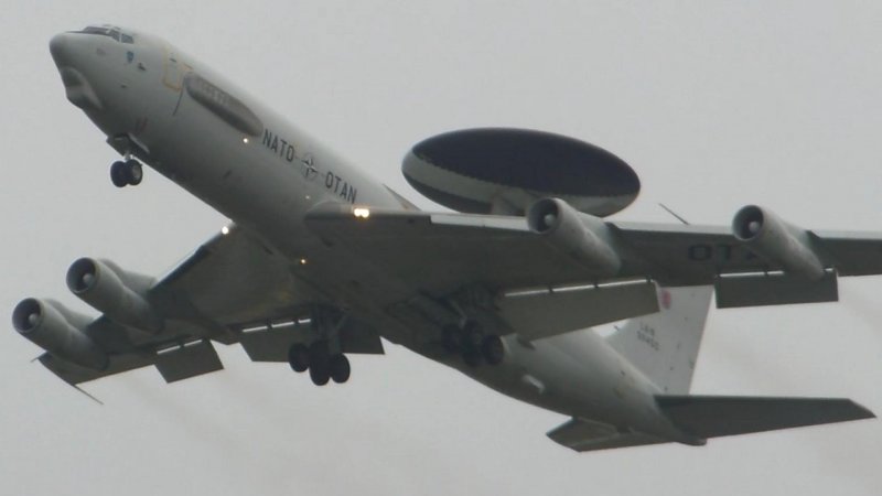 Самолет AWACS E-3a Sentry над Украиной