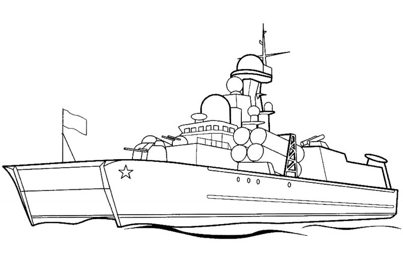 Раскраска. Кораблик