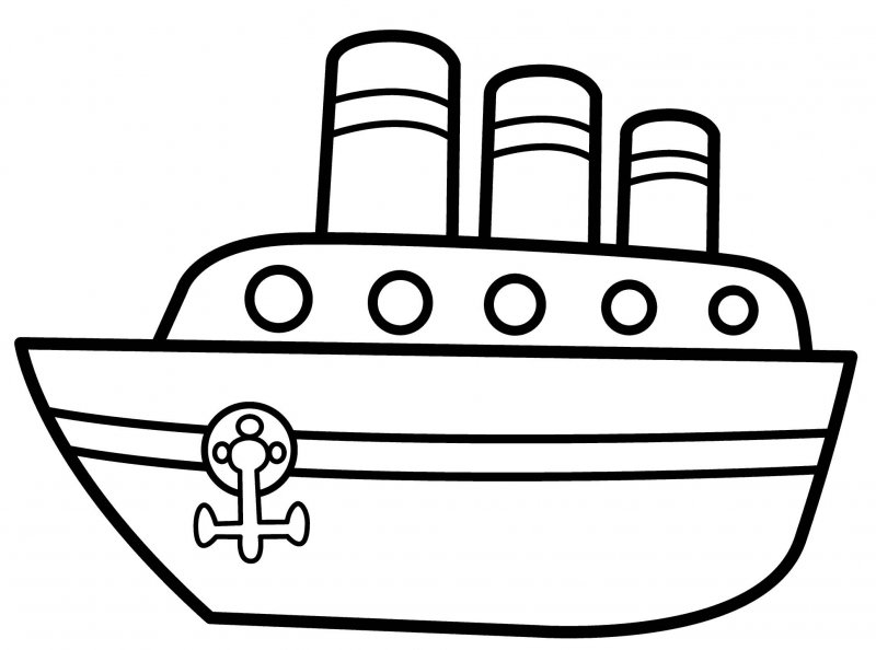Раскраска. Кораблик