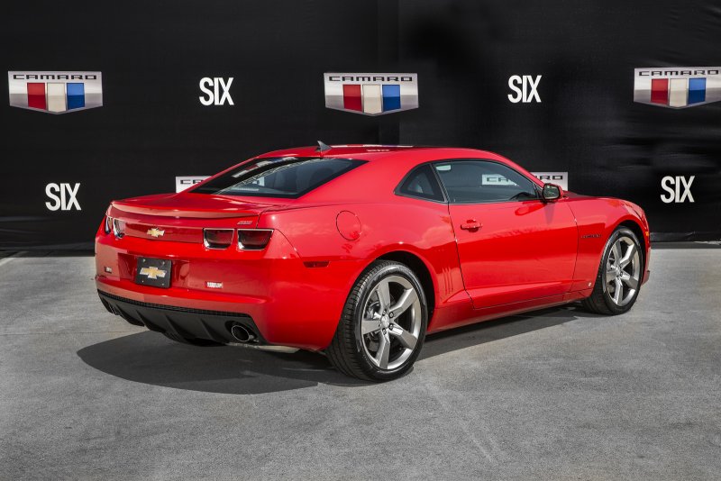 Chevrolet Camaro пятое поколение красный