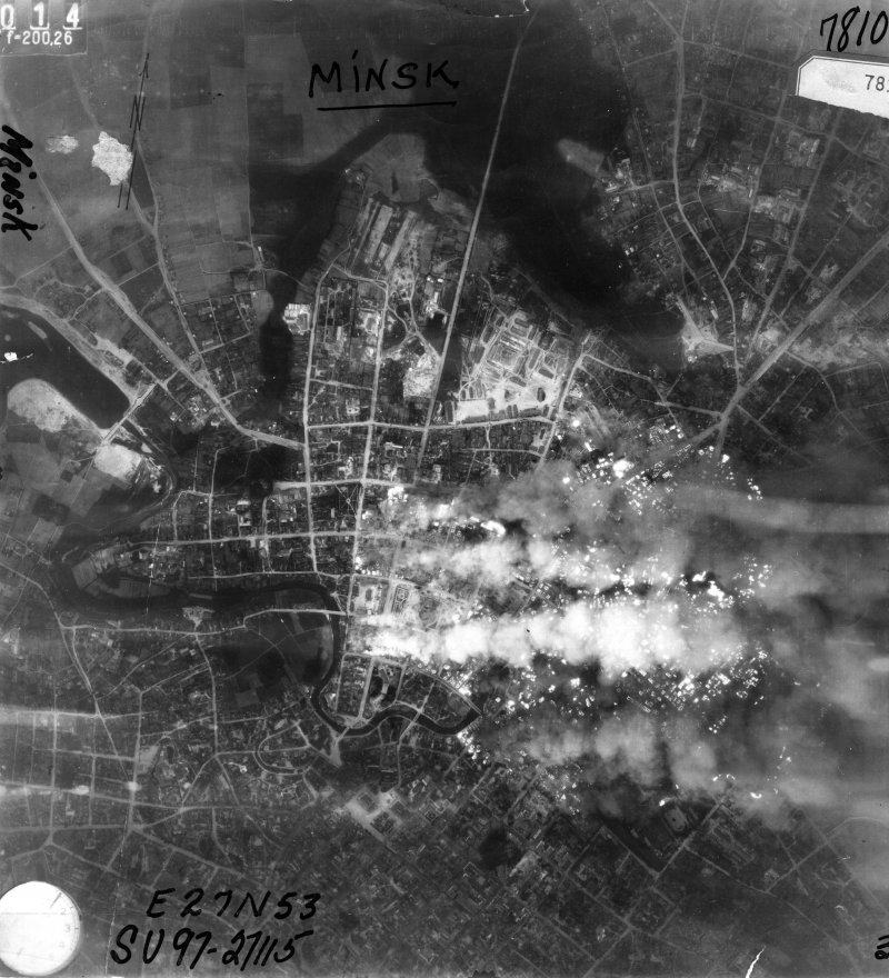 Аэрофотосъемка Минска 1941 год