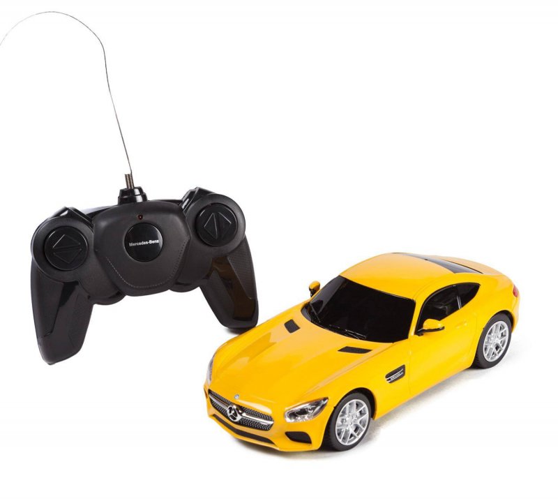 Машина р/у 1:24 Mercedes AMG gt3, цвет жёлтый 27mhz