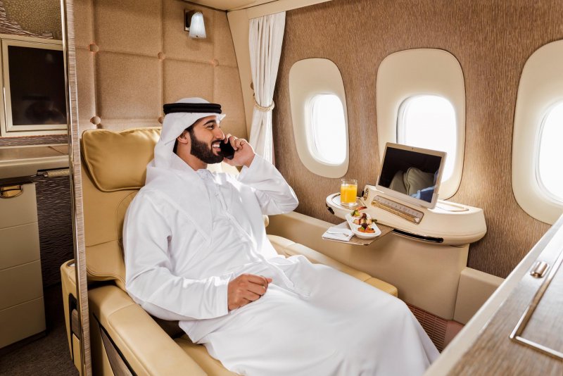 Первый класс Эмирейтс а380
