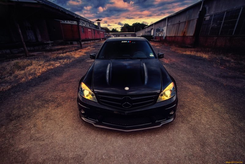 Mercedes Benz c63 AMG черный 1080 HD