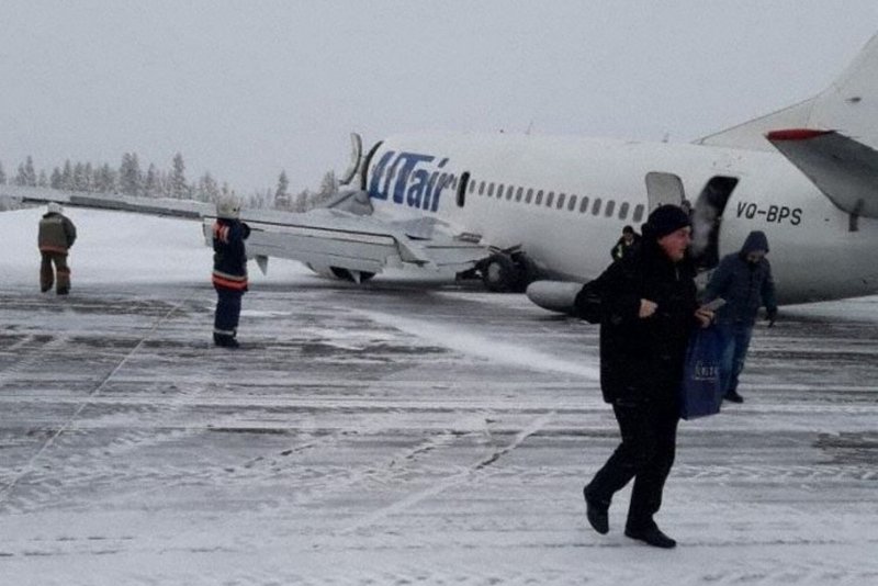 Аэропорт Усинск с самолета