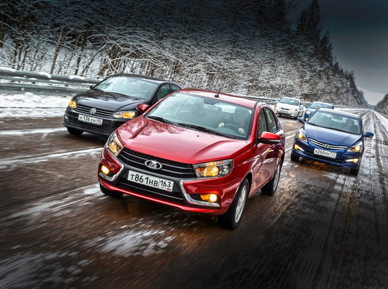 Volkswagen Polo и Лада Веста