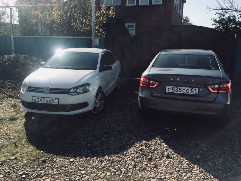 Volkswagen Polo и Лада Веста