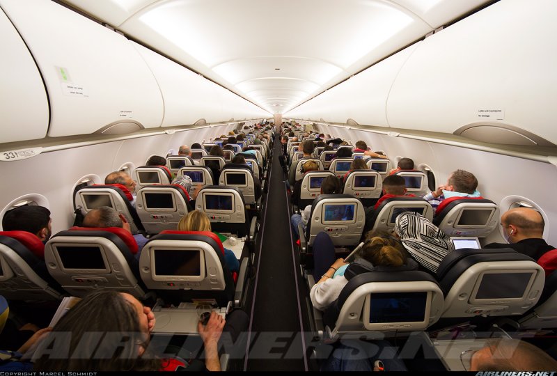A321 Turkish Airlines салон