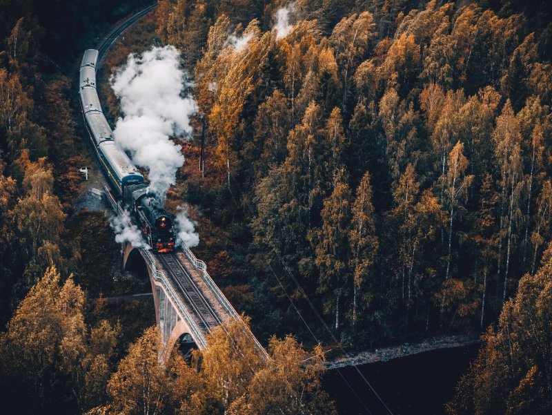 Ретро поезд Сортавала Рускеала фото