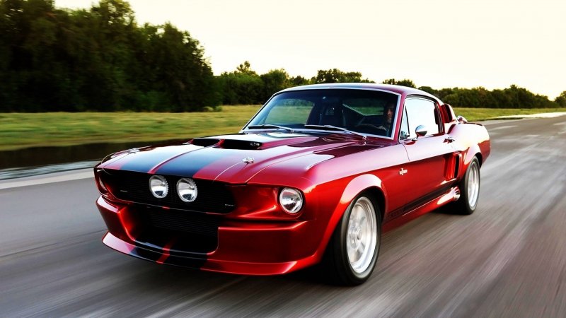 Ford Mustang Shelby gt 500 1967 красный