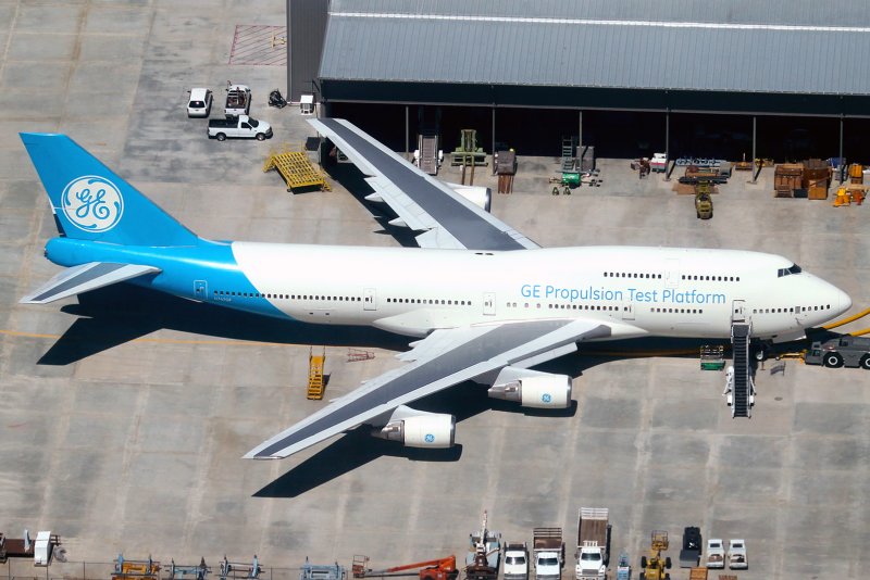 Аэропорт вид сверху Боинг 747