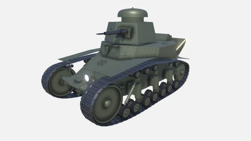 Танк МС-1 сбоку