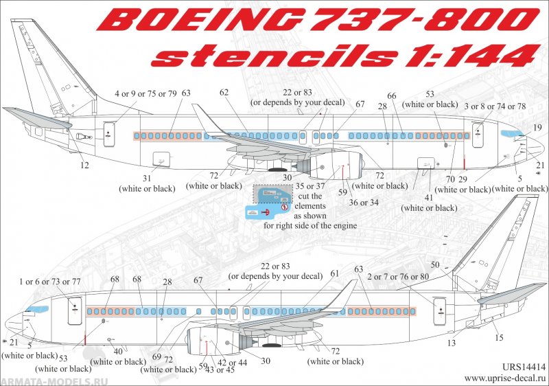 Boeing 737-700 звезда декали