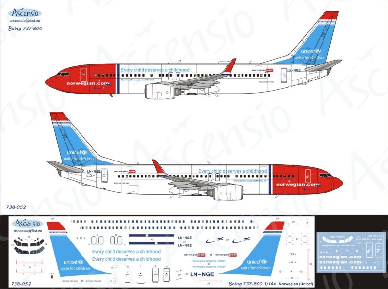 Боинг 737 800 Декаль Аэрофлот