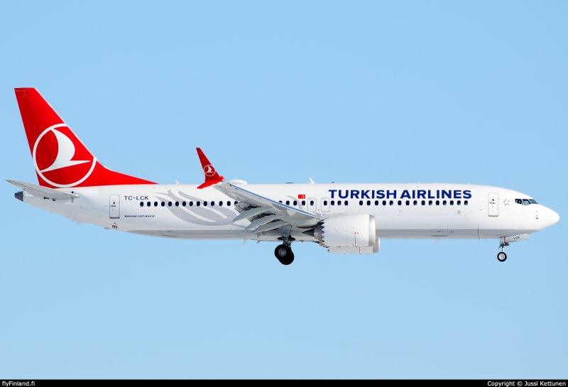 Рисунок самолета Боинг 737 Туркиш