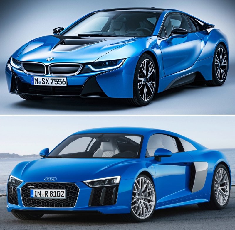 БМВ i8 и Ауди r8