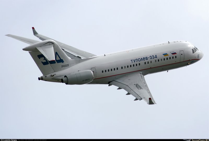 Туполев 334 самолет салон