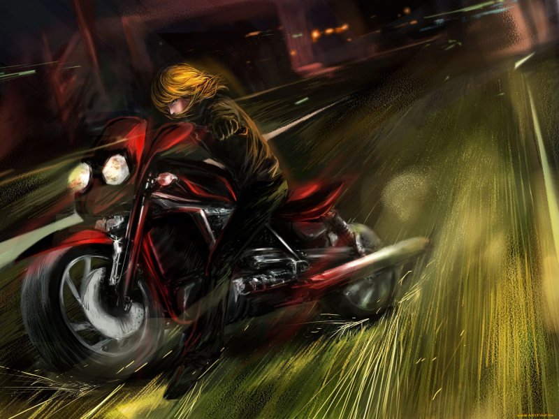 Death Note Mello на мотоцикле