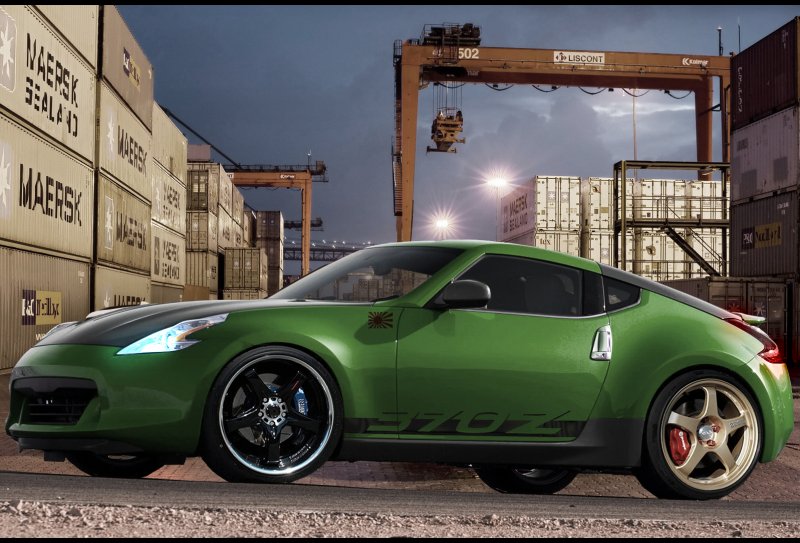 Nissan 370 z Green